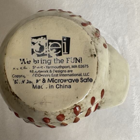 Baseball Shaped Coffee Mug DEI Sports Novelty Mug Jumbo 5" tall x 3.25" diameter - Picture 5 of 5